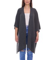 Poncho ZWILLINGSHERZ para mujer con cachemira, túnica tipo capa de alta calidad con mangas 8029P en rosa, rojo, beige, gris y azul