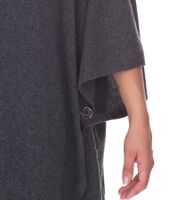 Poncho ZWILLINGSHERZ para mujer con cachemira, túnica tipo capa de alta calidad con mangas 8029P en rosa, rojo, beige, gris y azul