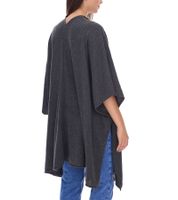Poncho ZWILLINGSHERZ para mujer con cachemira, túnica tipo capa de alta calidad con mangas 8029P en rosa, rojo, beige, gris y azul