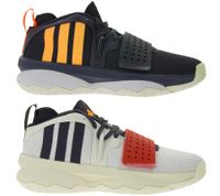 Scarpe da basket adidas Dame 8 EXTPLY stile Damian Lillard con piastra di propulsione in TPU, da indoor, blu navy/arancione o bianco/blu