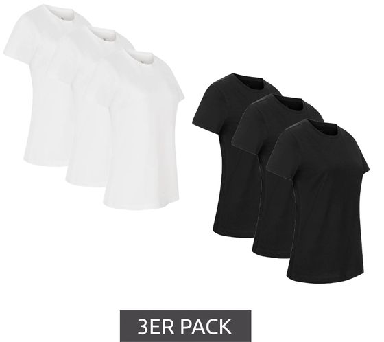 3er Pack PUMA Blank Base Damen T-Shirt nachhaltiges Baumwoll-Shirt Sport-Shirt Fitness-Shirt 678258 Schwarz oder Weiß