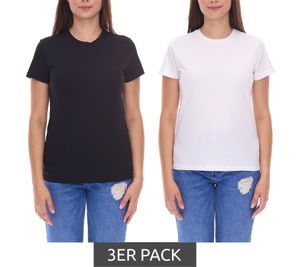 3er Pack PUMA Blank Base Damen T-Shirt nachhaltiges Baumwoll-Shirt Sport-Shirt Fitness-Shirt 678258 Schwarz oder Weiß