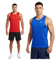 T-shirt de sport Nike pour homme, débardeur avec technologie Dri-FIT, maillot de fitness, NT0306, bleu ou rouge