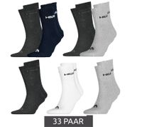 33 paia di calzini HEAD All Sports da uomo e da donna, calzini da allenamento, calzini sportivi 701236921 in nero, blu, grigio e bianco
