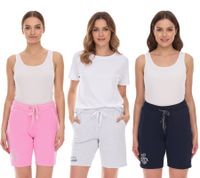 SOCCX by Carina Women's Casual Shorts, Short Cotton Pants, Summer Shorts 3643388_2007 Pink, Blue, or Light Gray