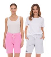 SOCCX by Carina Damen Freizeit-Shorts kurze Baumwoll-Hose Sommer-Shorts 3643388_2007 Rosa, Blau oder Hellgrau