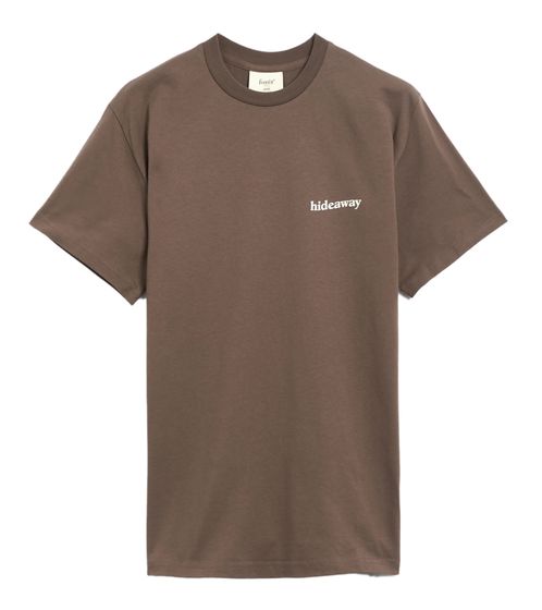 foret Herren T-Shirt nachhaltiges Baumwoll-Shirt modisches Kurzarm-Shirt F4093 Braun
