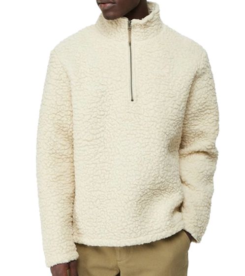 Giacca da uomo Foret Wave Half Zip con cerniera, in lana, prodotta in Portogallo, beige