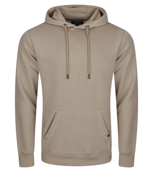 Herren Hoodie Kapuzen-Pullover Basic-Pullover moderner Baumwoll-Pullover Sweater Große Größen Beige