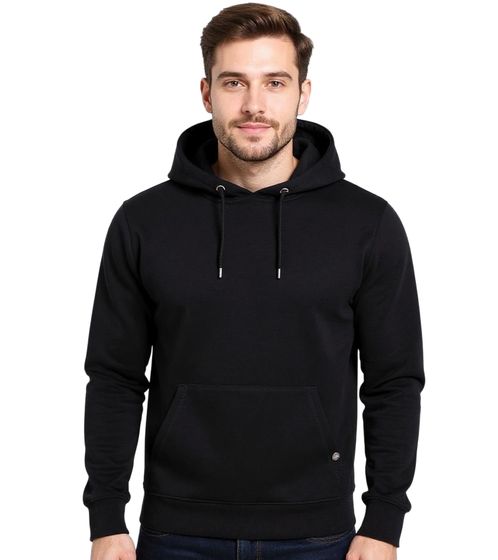 Herren Hoodie Kapuzen-Pullover Basic-Pullover moderner Baumwoll-Pullover Sweater Schwarz