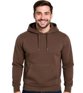 Felpa con cappuccio da uomo, maglione con cappuccio, maglione basic, maglione moderno in cotone, taglie forti Marrone