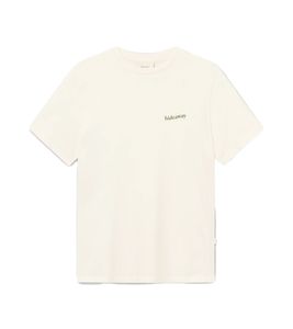T-shirt da uomo Foret, camicia in cotone sostenibile, camicia a maniche corte alla moda, bianco panna