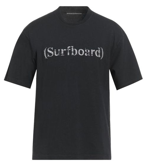 Stockholm (Surfboard) Club Herren T-Shirt Baumwoll-Shirt Kurzarm-Shirt Oversized-Fit U100032 Schwarz