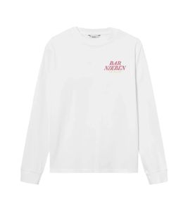 Camisa de manga larga Nikben para hombre, jersey de algodón sostenible, sudadera de cuello redondo, 6319 blanco