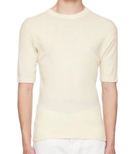 BERNER KÜHL Base Tee Rib Men's T-Shirt Made of Pure Wool, Made in Portugal, Off-White