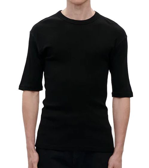 BERNER KÜHL Base Tee Rib Men's T-Shirt Made of Pure Wool, Made in Portugal, Black