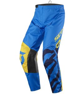 SCOTT Pant 350 Men's Motocross Pants, Motorsport Clothing with Lower Leg Cuffs, 246912 1054 Blue/Yellow