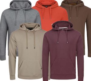 Men's Hoodie, Hooded Sweater, Basic Sweater, Modern Cotton Sweater, Plus Sizes, Brown, Red, Gray, Beige, or Burgundy