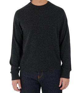 BERNER KÜHL Saddle Crew Men's Knit Sweater, Stylish Wool Sweater, Dark Gray