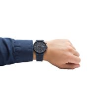 Montre homme KNOX à quartz analogique avec bracelet en silicone, 41 mm, bleu marine, KNOX01