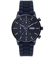 Montre homme KNOX à quartz analogique avec bracelet en silicone, 41 mm, bleu marine, KNOX01 Montre homme KNOX à quartz analogique avec bracelet en silicone, 41 mm, bleu marine, KNOX01