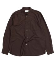 Camicia da uomo a maniche lunghe BERNER KÜHL, camicia business con taschino, camicia in cotone 3-72S12 marrone