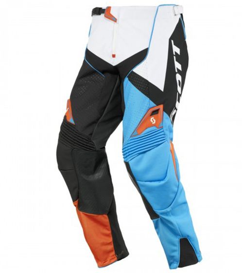 SCOTT Pant 450 Herren Moto-Cross Hose Motorsport-Kleidung mit vergrößertem Kniebereich 240920 1004 Schwarz/Blau/Weiß/Orange