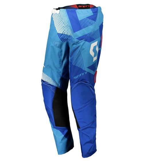 SCOTT Pant 350 Herren Moto-Cross Hose Motorsport-Kleidung mit Unterschenkel-Manschette 263432 1006 Blau/Weiß/Rot