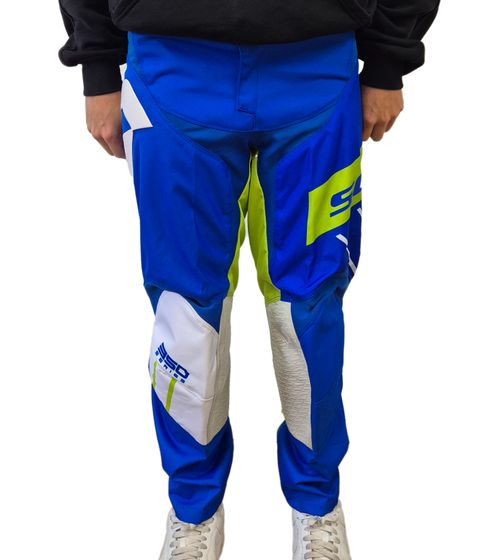 SCOTT Pant 350 Herren Moto-Cross Hose Motorsport-Kleidung mit Unterschenkel-Manschette 246911 1029 Blau/Grün/Weiß