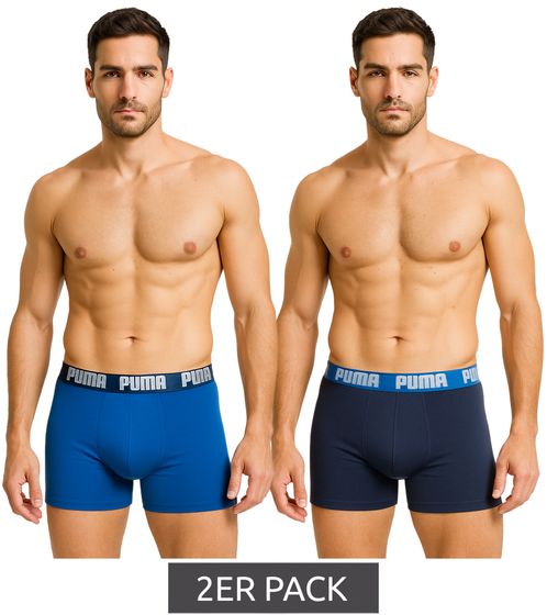 2er Pack PUMA Everyday Basic Boxer Herren Boxer-Shorts Baumwoll-Unterhose 521015001 420 Blau