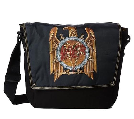 Borsa a tracolla SLAYER Trash Metal Band, borsa a tracolla, borsa per laptop, merchandise per fan, 42 x 36 x 6 cm MB106926SLA Nero