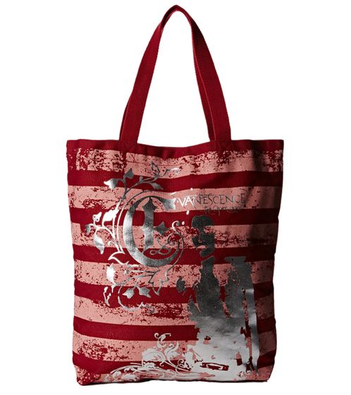 EVANESCENCE Alternative Band Tote Bag for Women and Men with Front Band Logo 37x35 cm LT110946EVNO Red/Pink