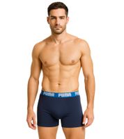 Lot de 2 boxers PUMA Everyday Basic en coton pour homme 521015001 Bleu ou Noir/Gris