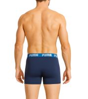 Lot de 2 boxers PUMA Everyday Basic en coton pour homme 521015001 Bleu ou Noir/Gris