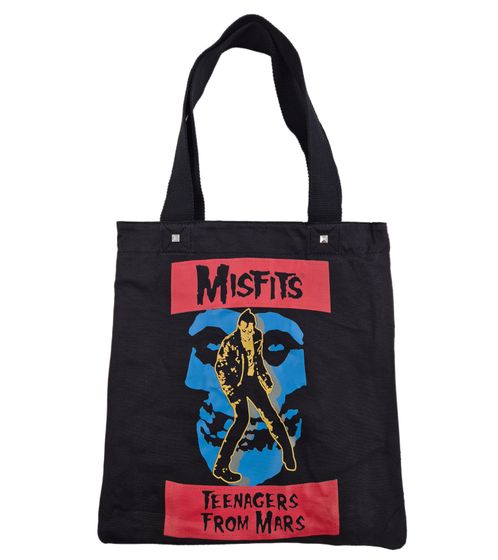 MISFITS Teenager from Mars Punkrock-Band Tote Bag Damen und Herren Schultertasche wendbar LT114889MISO 35x32 cm LT114889MISO Schwarz/Bunt