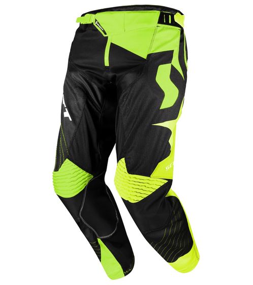 SCOTT Pant 450 Herren Moto-Cross Hose Motorsport-Kleidung mit vergrößertem Kniebereich 268618 1043 Schwarz/Grün/Gelb