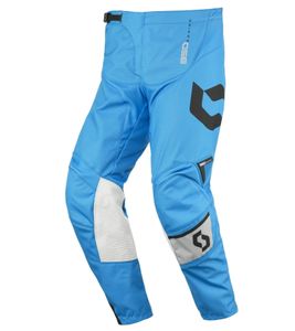 SCOTT Pant 350 Herren Moto-Cross Hose Motorsport-Kleidung mit Unterschenkel-Manschette 240917 1100 Hellblau/Grau