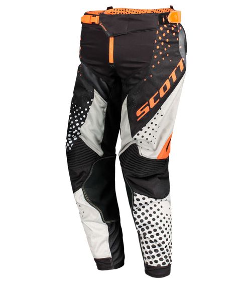 Pantaloni da motocross SCOTT Pant 450 da uomo, abbigliamento sportivo con ginocchia rinforzate, 263435 1008 Grigio/Nero/Arancione