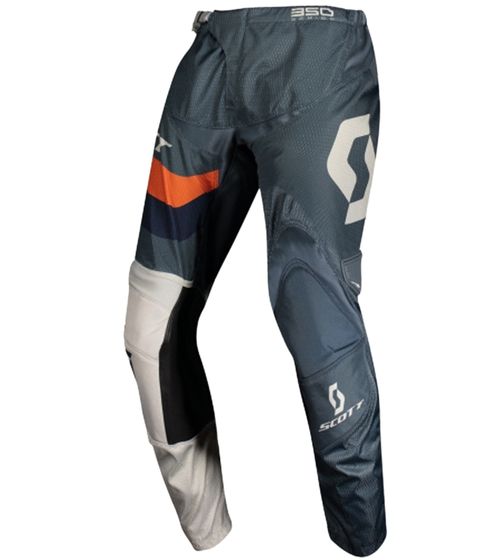 Pantaloni da motocross SCOTT Pant 350 da uomo, abbigliamento sportivo con ginocchiere in pelle, 273393 1454 Blu-Grigio