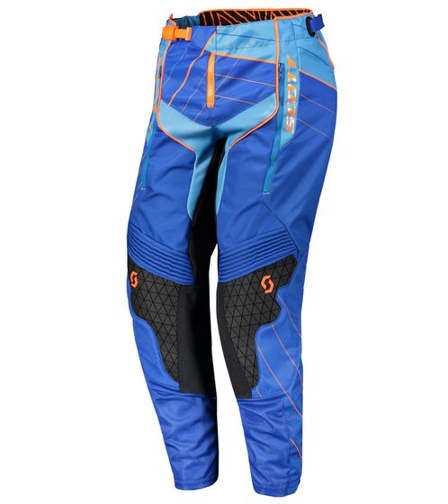 Pantaloni da motocross enduro SCOTT da uomo, abbigliamento sportivo con ginocchia rinforzate, 263437 1454 Blu/Arancione