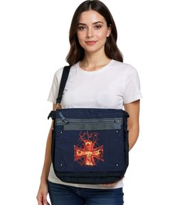 Borsa a tracolla Slayer Metal Band, borsa a tracolla, borsa per laptop, merchandise per fan, 37 x 32 x 4 cm, nero/rosso Borsa a tracolla Slayer Metal Band, borsa a tracolla, borsa per laptop, merchandise per fan, 37 x 32 x 4 cm, nero/rosso