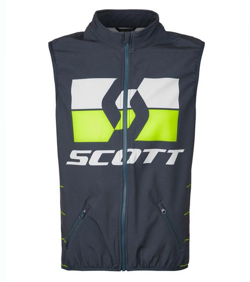 SCOTT Vest Enduro Herren Moto-Cross Weste Bike-Weste aus windabweisendem Material 268623 1054 Blau/Gelb