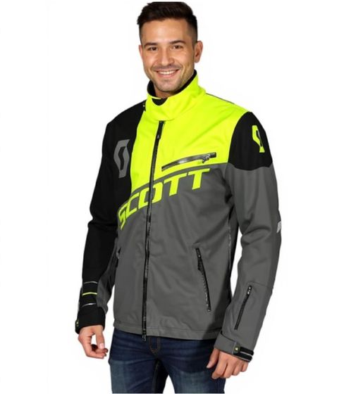 SCOTT Shell Pro Herren Moto-Cross Jacke Bike-Jacke mit Dryosphere Membran Softshell-Jacke 245000 5731 Grau/Schwarz/Neongelb