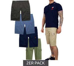 U.S. POLO ASSN. Shorts cargo ligeros para hombre con bordado de U.S. Polo, 143 68147 52661 en caqui, azul, beige o gris U.S. POLO ASSN. Shorts cargo ligeros para hombre con bordado de U.S. Polo, 143 68147 52661 en caqui, azul, beige o gris