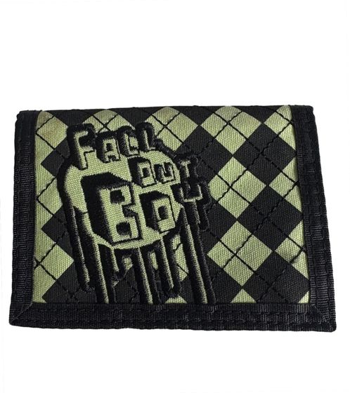 Fall Out Boy Stylish Band Wallet with Eye-Catching Motif, Gothic-Style Wallet, FW108967FOB, Black/Green