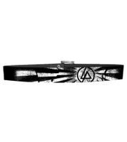 Cintura in pelle con logo Linkin Park Rock Band, cintura casual, 116,5 cm, BT117385LKN4, nero Cintura in pelle con logo Linkin Park Rock Band, cintura casual, 116,5 cm, BT117385LKN4, nero