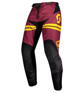 SCOTT Pant 350 Herren Moto-Cross Hose Motorsport-Kleidung mit Leder-Knie 273392 6425 Weinrot/Gelb SCOTT Pant 350 Herren Moto-Cross Hose Motorsport-Kleidung mit Leder-Knie 273392 6425 Weinrot/Gelb