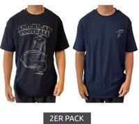 Lot de 2 t-shirts U.S. SPORT AMERICA pour homme, basiques en coton, col rond, manches courtes, noir/blanc ou noir/bleu Lot de 2 t-shirts U.S. SPORT AMERICA pour homme, basiques en coton, col rond, manches courtes, noir/blanc ou noir/bleu