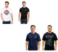 Lot de 2 t-shirts U.S. SPORT AMERICA pour homme, basiques en coton, col rond, manches courtes, noir/blanc ou noir/bleu Lot de 2 t-shirts U.S. SPORT AMERICA pour homme, basiques en coton, col rond, manches courtes, noir/blanc ou noir/bleu