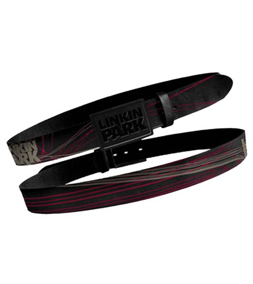 Linkin Park Rock Band Leather Belt with Linkin Park Logo, Casual Belt, BT114862LKN, Black